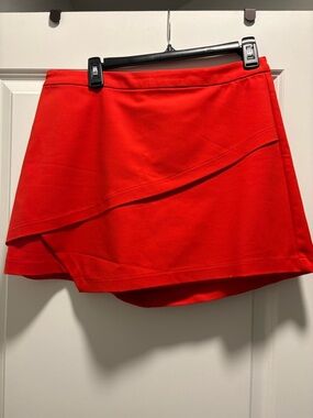 Gianni Bini Bright Red Asymmetrical Skort